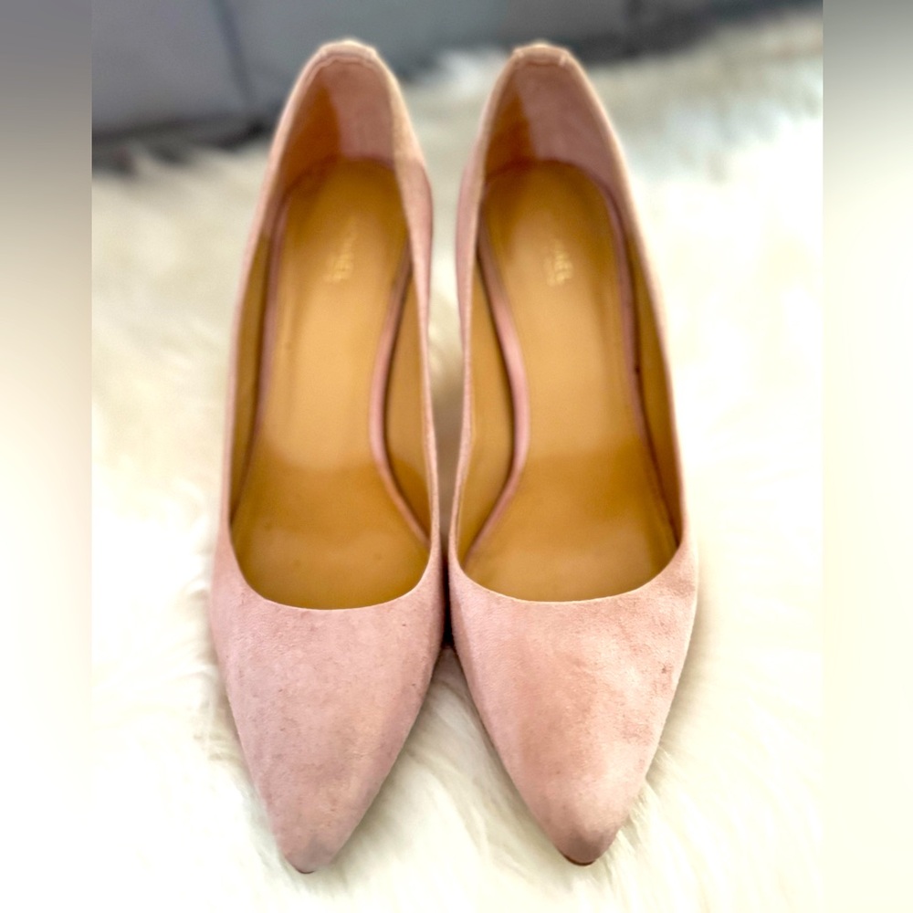 Pink suede pointed toe heels - Michael Kors- size 10